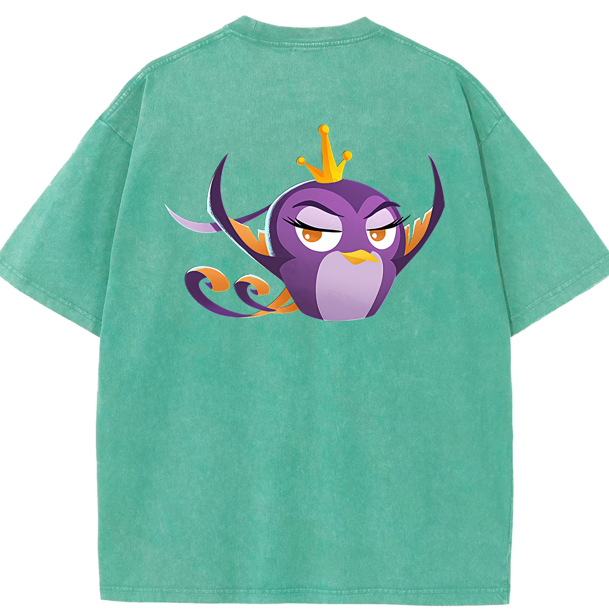 （画像用） Angry Birds アングリーバード 綿100% ヴィンテージ風 半袖Tシャツ（背面プリント）